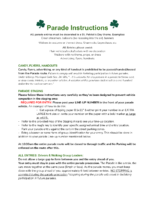 Parade Participant Instructions